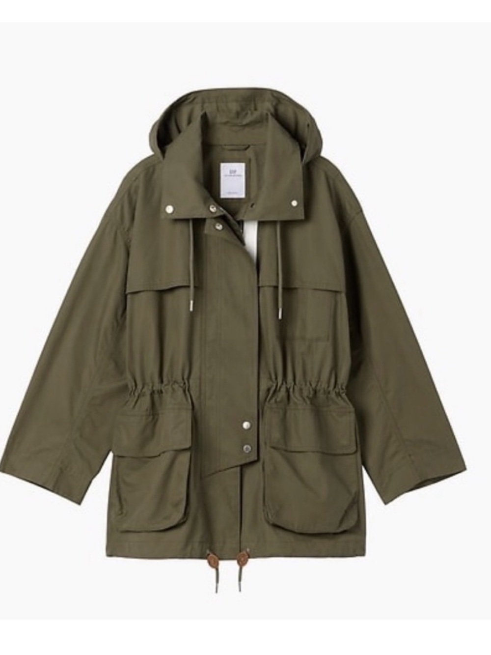 Gap × Victoria Beckham Collab Green Cotton Parka Jacket size Small/ Medium NWT - Picture 3 of 7